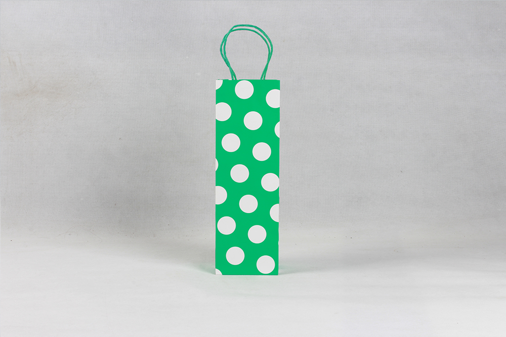 綠色圓點時尚禮品牛皮紙袋定制 綠色圓點時尚禮品牛皮紙袋定制