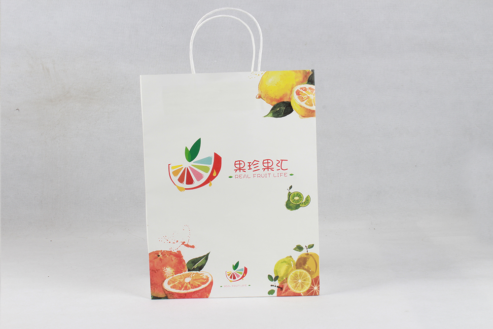 果珍果匯特色打包牛皮紙袋定制 果珍果匯特色打包牛皮紙袋定制
