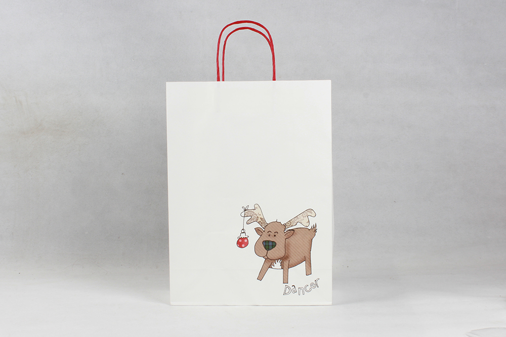 卡通鹿簡約牛皮服裝紙袋定制 卡通鹿簡約牛皮服裝紙袋定制