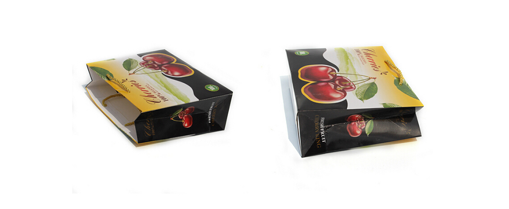 櫻桃波浪黑高檔牛皮食品袋定制 櫻桃波浪黑高檔牛皮食品袋定制