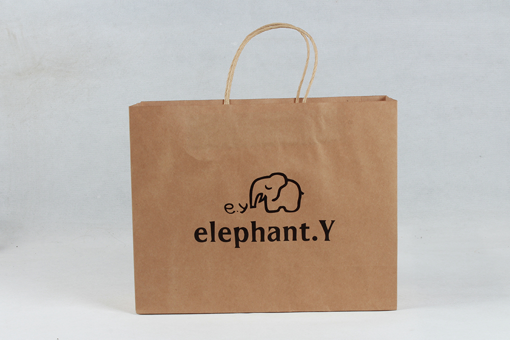 e.y大象簡約購物牛皮紙袋 e.y大象簡約購物牛皮紙袋