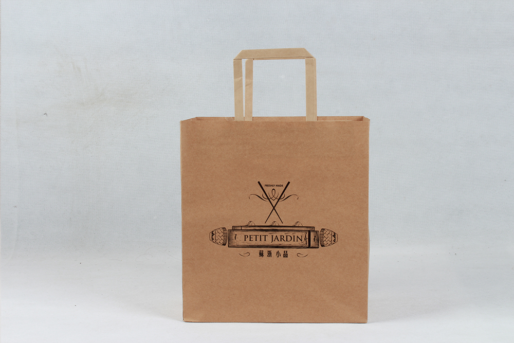 時尚扁提手牛皮紙袋 時尚扁提手牛皮紙袋