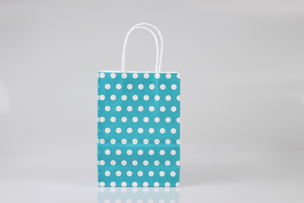 中號圓點(diǎn)時(shí)尚白牛皮紙袋