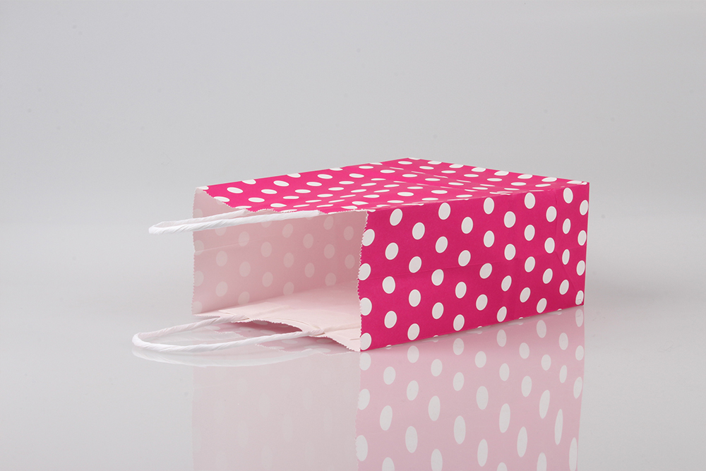 圓點清新禮品白牛皮紙袋 圓點清新禮品白牛皮紙袋