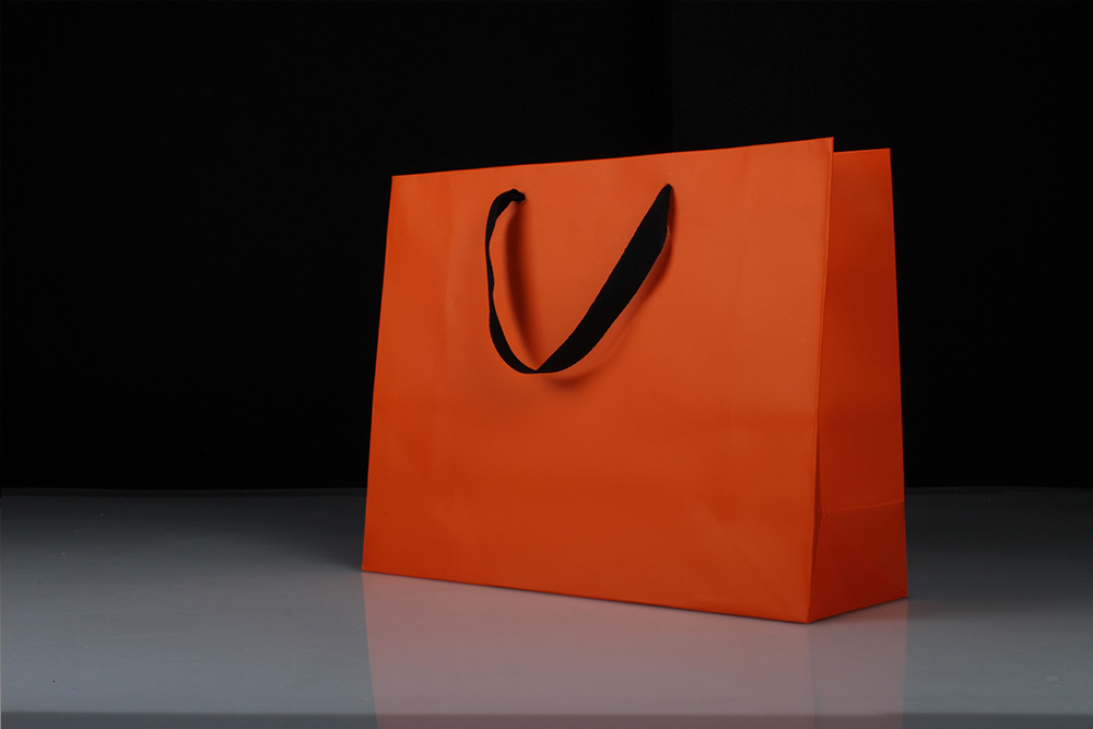 高檔白卡橙色禮品紙袋 高檔白卡橙色禮品紙袋